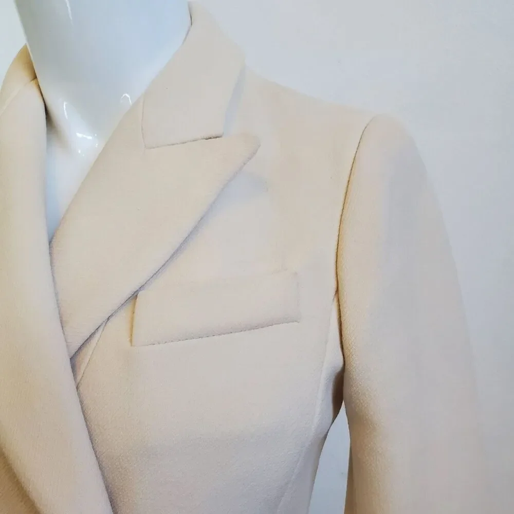 J. Crew Cream Wool Double-Breasted Coat - Picture 5 of 9
